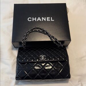 Chanel classic flap maxi patent leather
